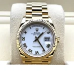 Replica Rolex Day-Date 128238 Yellow Gold White Dial - Image 2