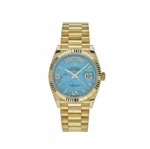 Replica Rolex Day-Date 128238 Yellow Gold Turquoise Diamond Dial