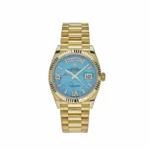 Replica Rolex Day-Date 128238 Yellow Gold Turquoise Diamond Dial