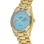 Replica Rolex Day-Date 128238 Yellow Gold Turquoise Diamond Dial - Image 2