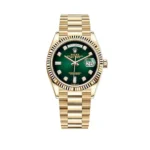 Replica Rolex Day-Date 128238 Yellow Gold Green Ombre Diamond Dial