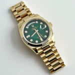 Replica Rolex Day-Date 128238 Yellow Gold Green Ombre Diamond Dial - Image 2