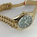 Replica Rolex Day-Date 128238 Yellow Gold Green Ombre Diamond Dial - Image 3