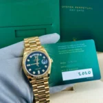 Replica Rolex Day-Date 128238 Yellow Gold Green Ombre Diamond Dial - Image 11
