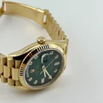 Replica Rolex Day-Date 128238 Yellow Gold Green Diamond Dial - Image 3