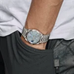 Replica Rolex Day-Date 128236 Platinum Ice Blue Baguette Dial - Image 2
