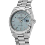 Replica Rolex Day-Date 128236 Platinum Ice Blue Baguette Dial - Image 3