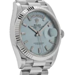 Replica Rolex Day-Date 128236 Platinum Ice Blue Baguette Dial - Image 4
