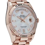 Replica Rolex Day-Date 128235 Rose Gold Mother of Pearl Diamond Dial - Image 5