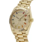 Replica Rolex Day-Date 128238 Yellow Gold Diamond-Paved Rainbow Dial - Image 3