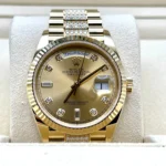 Replica Rolex Day-Date 128238 Yellow Gold Champagne Diamond Dial - Image 3