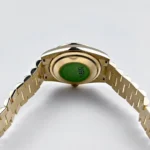 Replica Rolex Day-Date 118388 Yellow Gold White Mother of Pearl Dial Diamond Bezel - Image 8