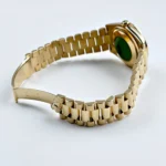 Replica Rolex Day-Date 118388 Yellow Gold White Mother of Pearl Dial Diamond Bezel - Image 9