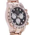 Rolex Daytona Replica 126505 Rose Gold Black Diamond Dial - Image 4
