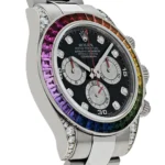 Rolex Daytona Replica 116599RBOW 'Rainbow' White Gold Black Diamond Dial Sapphire Bezel - Image 3
