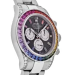 Rolex Daytona Replica 116599RBOW 'Rainbow' White Gold Black Dial Sapphire Bezel - Image 4