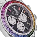 Rolex Daytona Replica 116599RBOW 'Rainbow' White Gold Black Dial Sapphire Bezel - Image 5