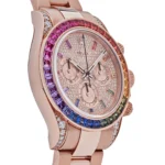 Rolex Daytona Replica 116595RBOW 'Rainbow' Rose Gold Pave Diamond Dial Sapphire Bezel - Image 3