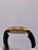 Rolex Daytona Replica 116588SACO Yellow Gold Orange Sapphire Bezel Black Diamo - Image 7