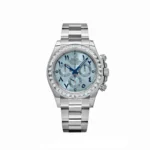 Rolex Daytona Replica 116576TBR Platinum Diamond Ice Blue Arabic Dial