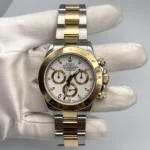 Rolex Daytona Replica 116523 Stainless Steel Yellow Gold White Dial - Image 2