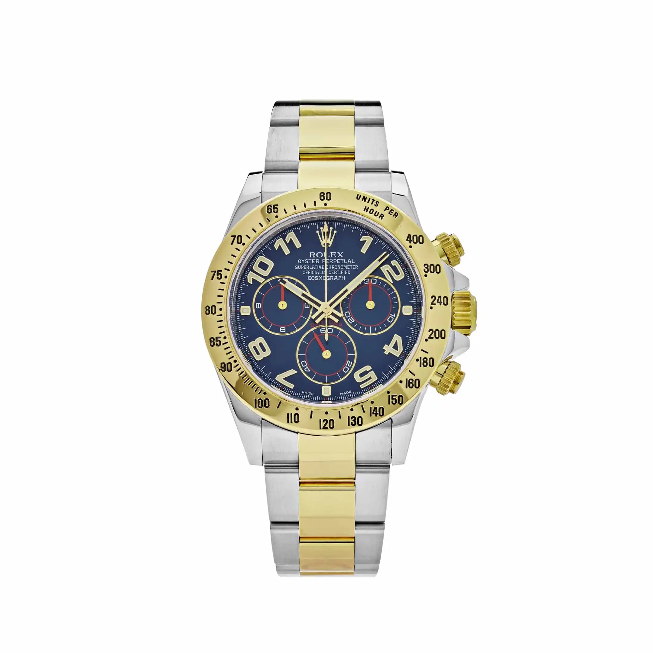 5e50tn0ncal.webp Rolex Daytona Replica 116523 Stainless Steel and Yellow Gold Blue Dial - Image 1