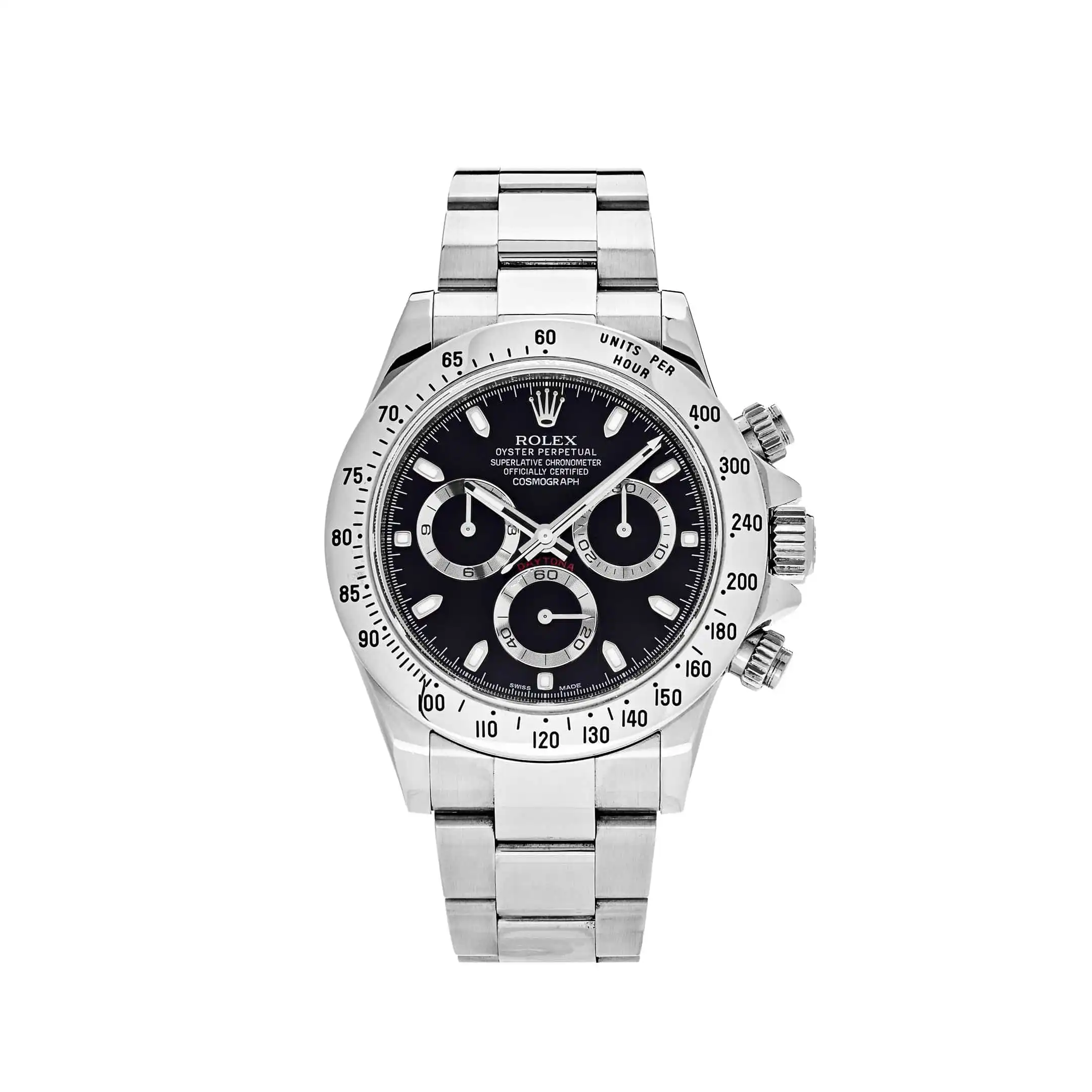 gyuz44tzzwg.webp Rolex Daytona Replica 116520 Stainless Steel Black APH Dial - Image 1