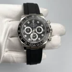 Rolex Daytona Replica 116519LN White Gold Black Diamond Dial - Image 4