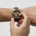 Rolex Daytona Replica 116518LN 'Paul Newman' Yellow Gold Black Dial - Image 2