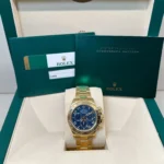 Rolex Daytona Replica 116508 Yellow Gold Blue Racing Arabic Dial - Image 11