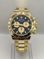 Rolex Daytona Replica 116508 'Paul Newman' Yellow Gold Black Dial - Image 2