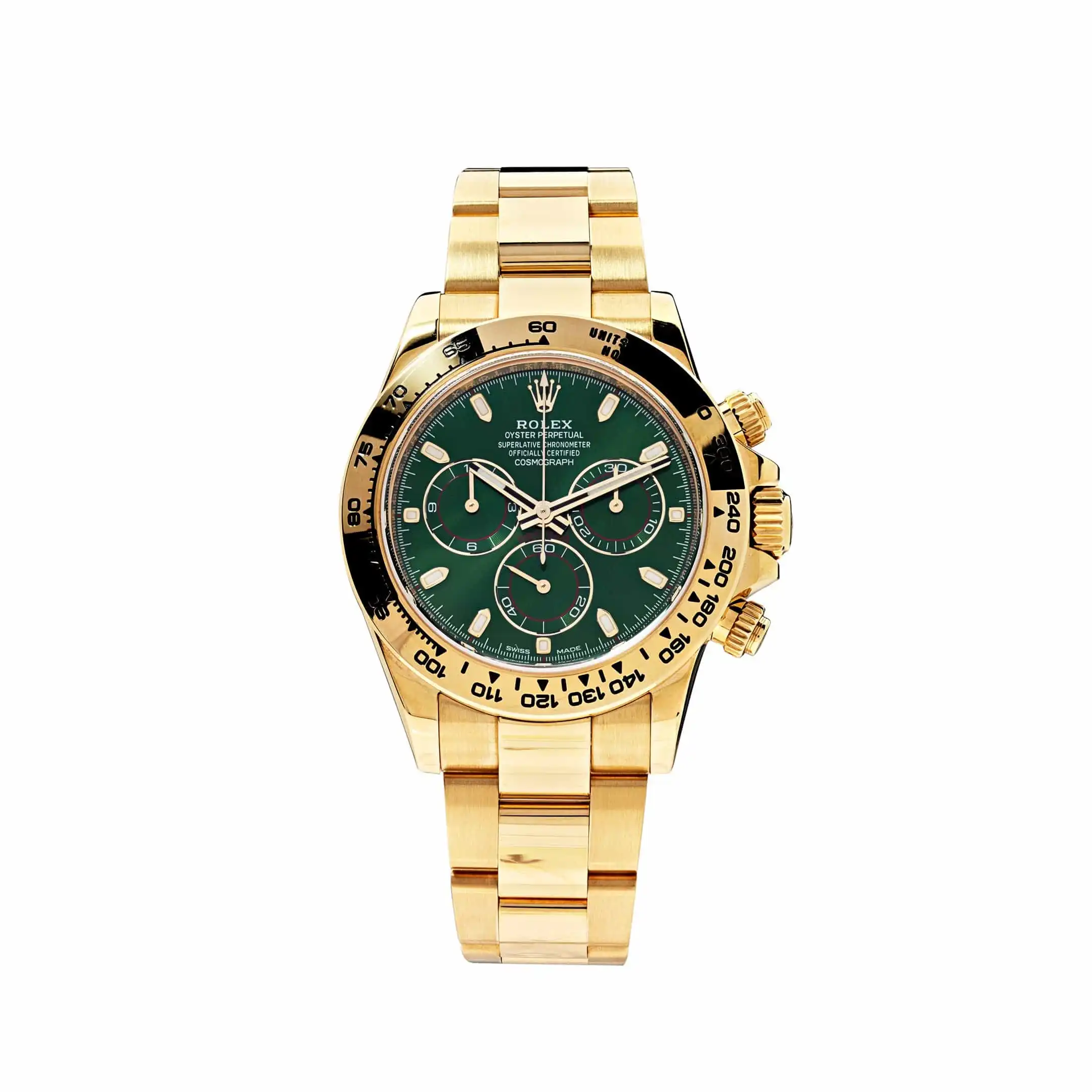 4qjnuzgsta0.webp Rolex Daytona Replica 116508 'John Mayer' Yellow Gold Green Dial - Image 1