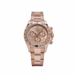 Rolex Daytona Replica 116505 Rose Gold Sundust Diamond Baguette Dial