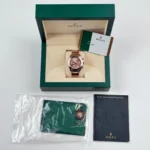Rolex Daytona Replica 116505 Rose Gold Sundust Diamond Baguette Dial - Image 12