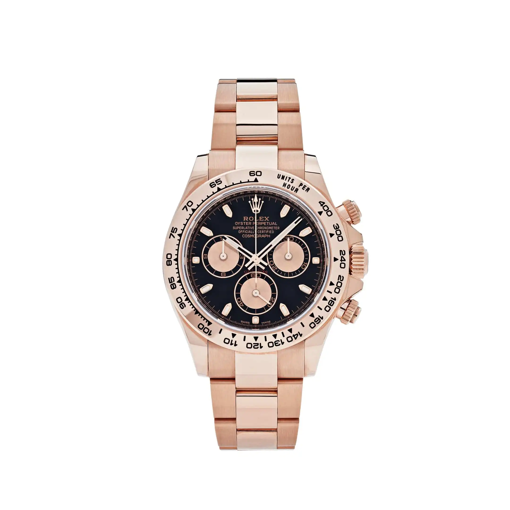 vwbq5quewdv.webp Rolex Daytona Replica 116505 Rose Gold Black Dial - Image 1