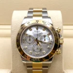 Rolex Daytona Replica 116503 Yellow Gold Stainless Steel Mother of Pearl Diamo - Image 3