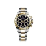 Rolex Daytona Replica 116503 Yellow Gold Stainless Steel Black Diamond Dial