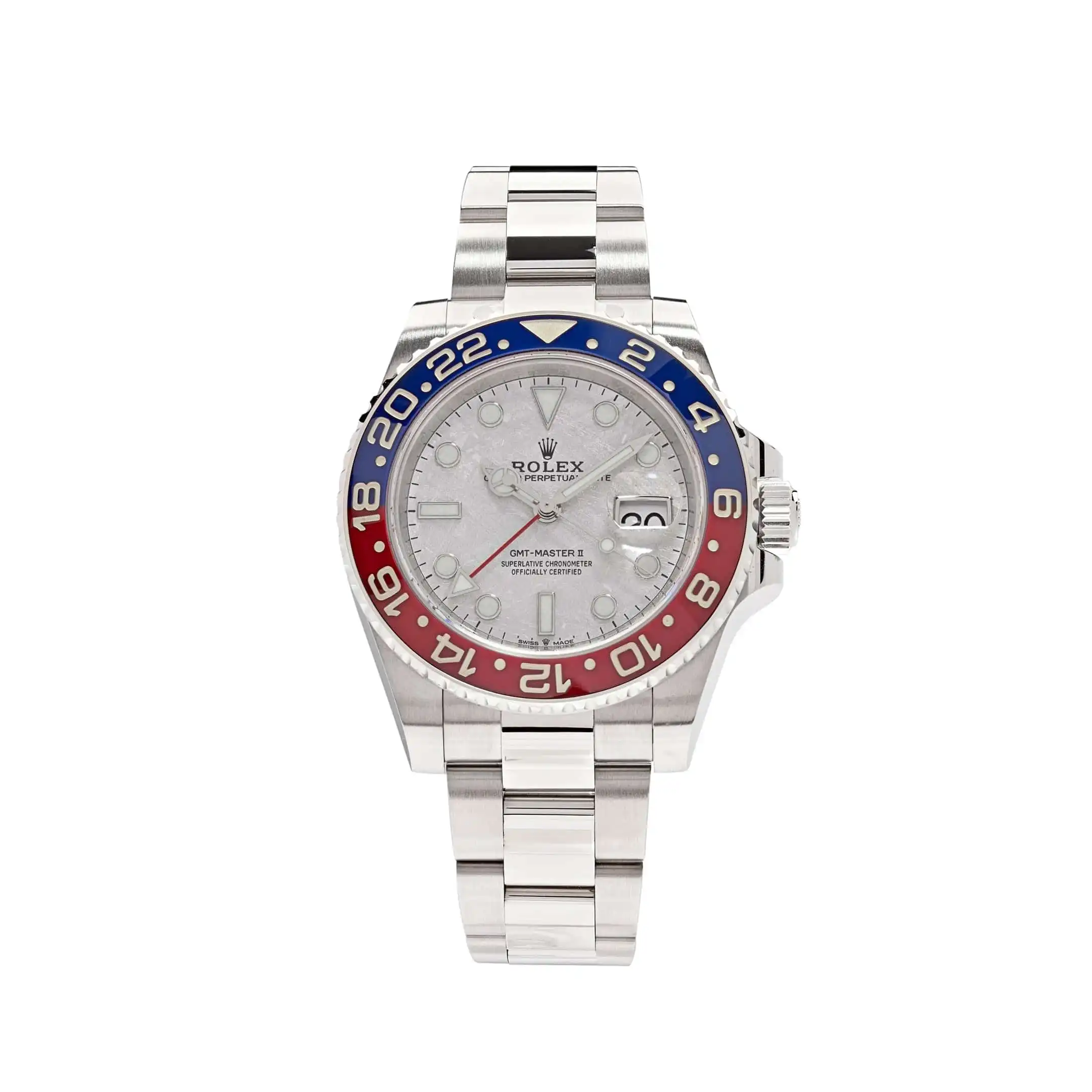 nin2ckmb54e.webp Rolex GMT-Master II Replica 126719BLRO 'Pepsi' White Gold Meteorite Dial - Image 1