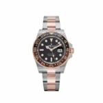 Rolex GMT-Master II Replica 126711CHNR 'Root Beer' Rose Gold Stainless Black Dial