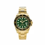 Rolex GMT-Master II Replica 116718LN Yellow Gold Green Dial Black Bezel