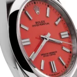 Rolex Oyster Perpetual Replica 124300 Stainless Steel Red Dial - Image 3