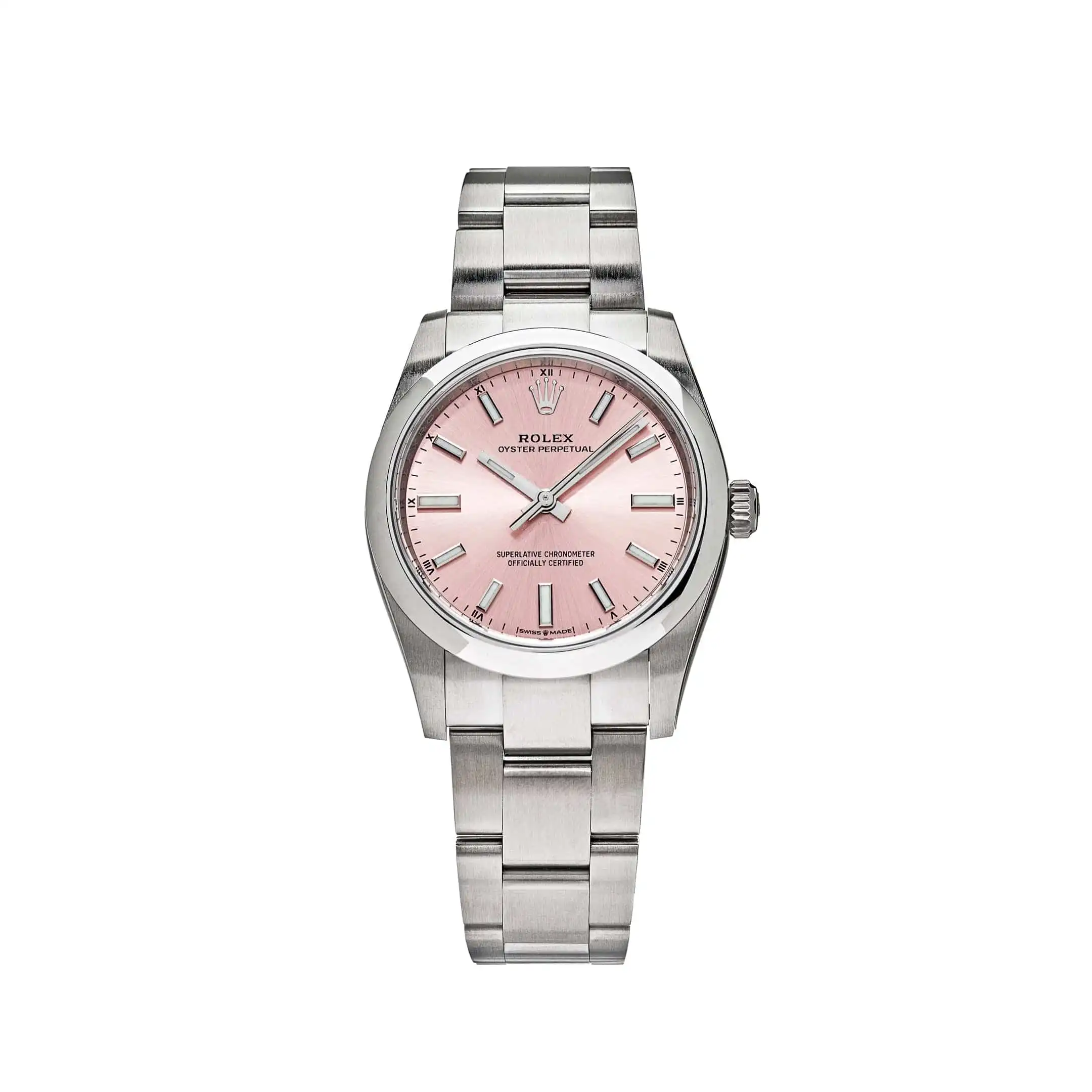 qlcccq2dp0p.webp Rolex Oyster Perpetual Replica 124200 Ladies Stainless Steel Pink Dial - Image 1