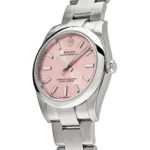 Rolex Oyster Perpetual Replica 124200 Ladies Stainless Steel Pink Dial - Image 3