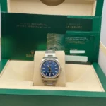 Rolex Oyster Perpetual Replica 124200 Ladies Stainless Steel Blue Dial - Image 7