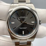 Rolex Oyster Perpetual Replica 114300 Stainless Steel Rhodium Slate Grey Stick - Image 3