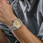 Replica Rolex Sky-Dweller 336933 Stainless Steel Yellow Gold Jubilee Champagne Dial - Image 2
