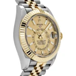 Replica Rolex Sky-Dweller 336933 Stainless Steel Yellow Gold Jubilee Champagne Dial - Image 4