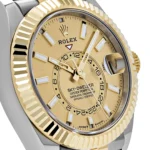 Replica Rolex Sky-Dweller 336933 Stainless Steel Yellow Gold Jubilee Champagne Dial - Image 5