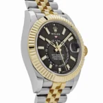 Replica Rolex Sky-Dweller 336933 Stainless Steel Yellow Gold Jubilee Black Dial - Image 4