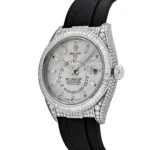 Replica Rolex Sky-Dweller 336259TBR White Gold Meteorite Dial Diamond Bezel and Case - Image 4
